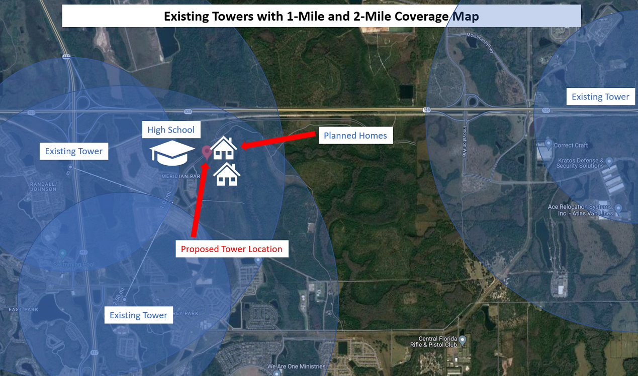 Coverage of Existing Towers Makes Proposed Site Non-Ideal and Unnecessary