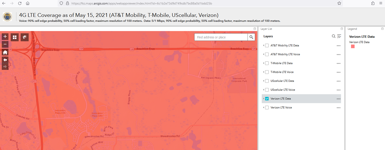 FCC Data Coverage in the Starwood PD