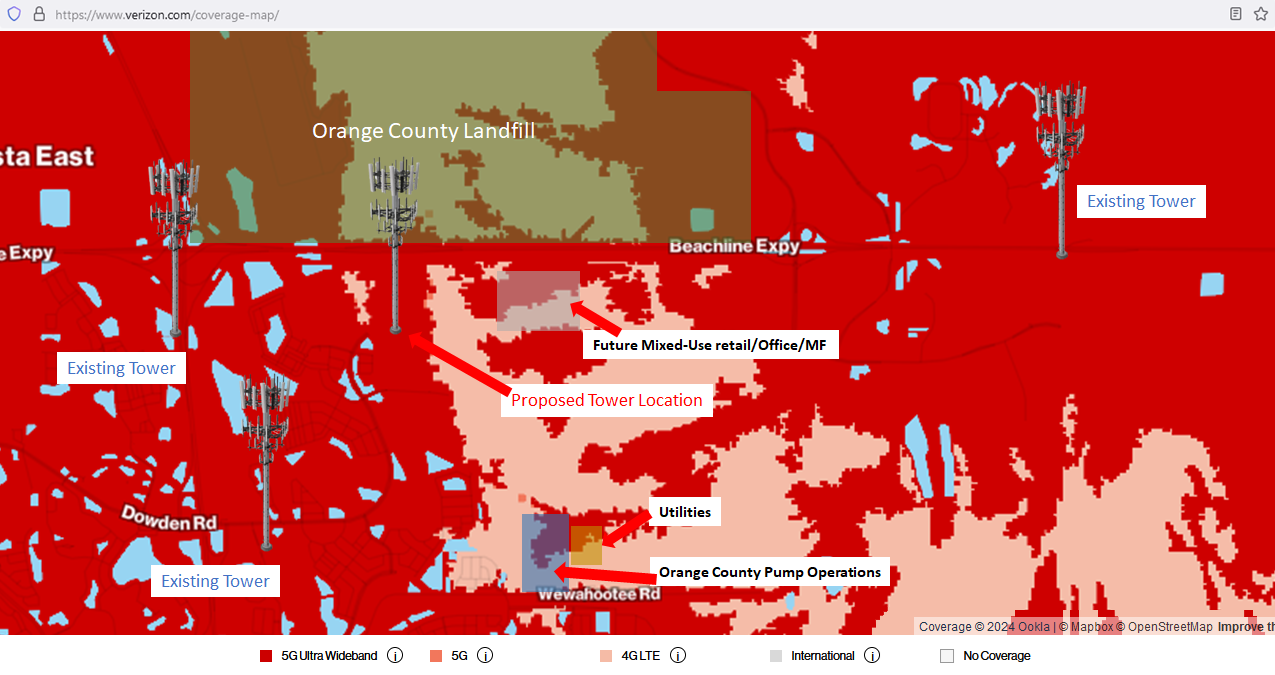 Verizon coverage in the Starwood PD